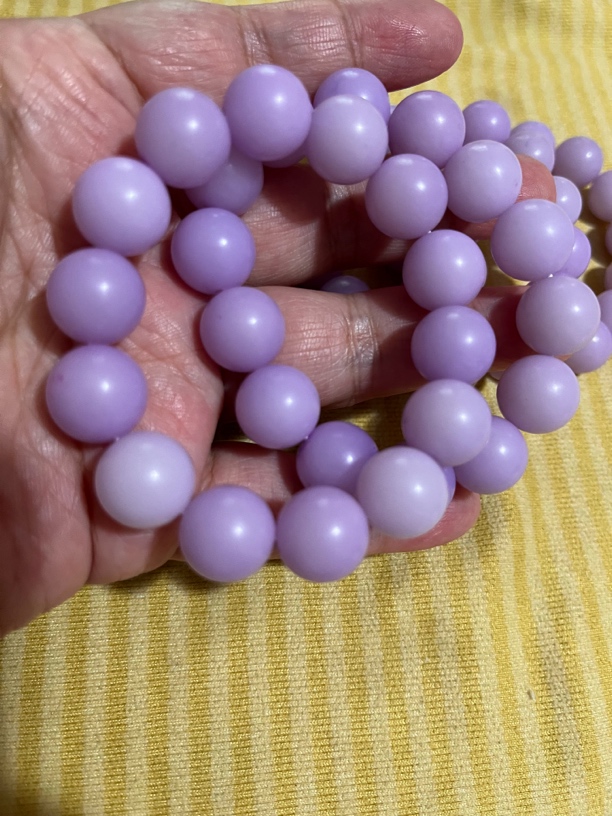 菩提根手串 紫气东来一条 奶紫色 随机排列颜色随机发