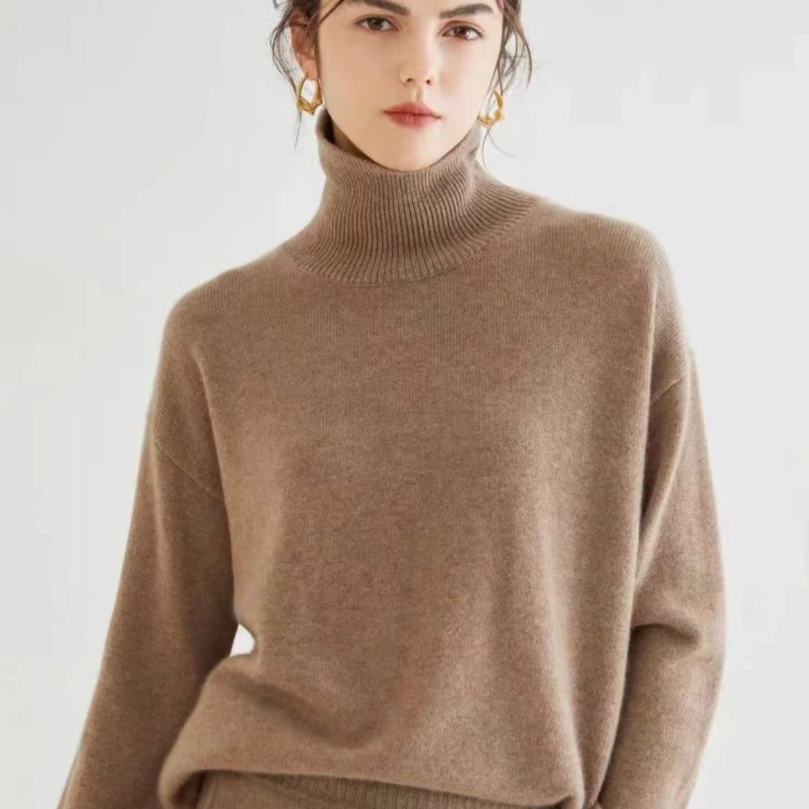 【厚王菲】100山羊绒康赛妮-7针加厚时尚百搭宽松网红羊绒衫