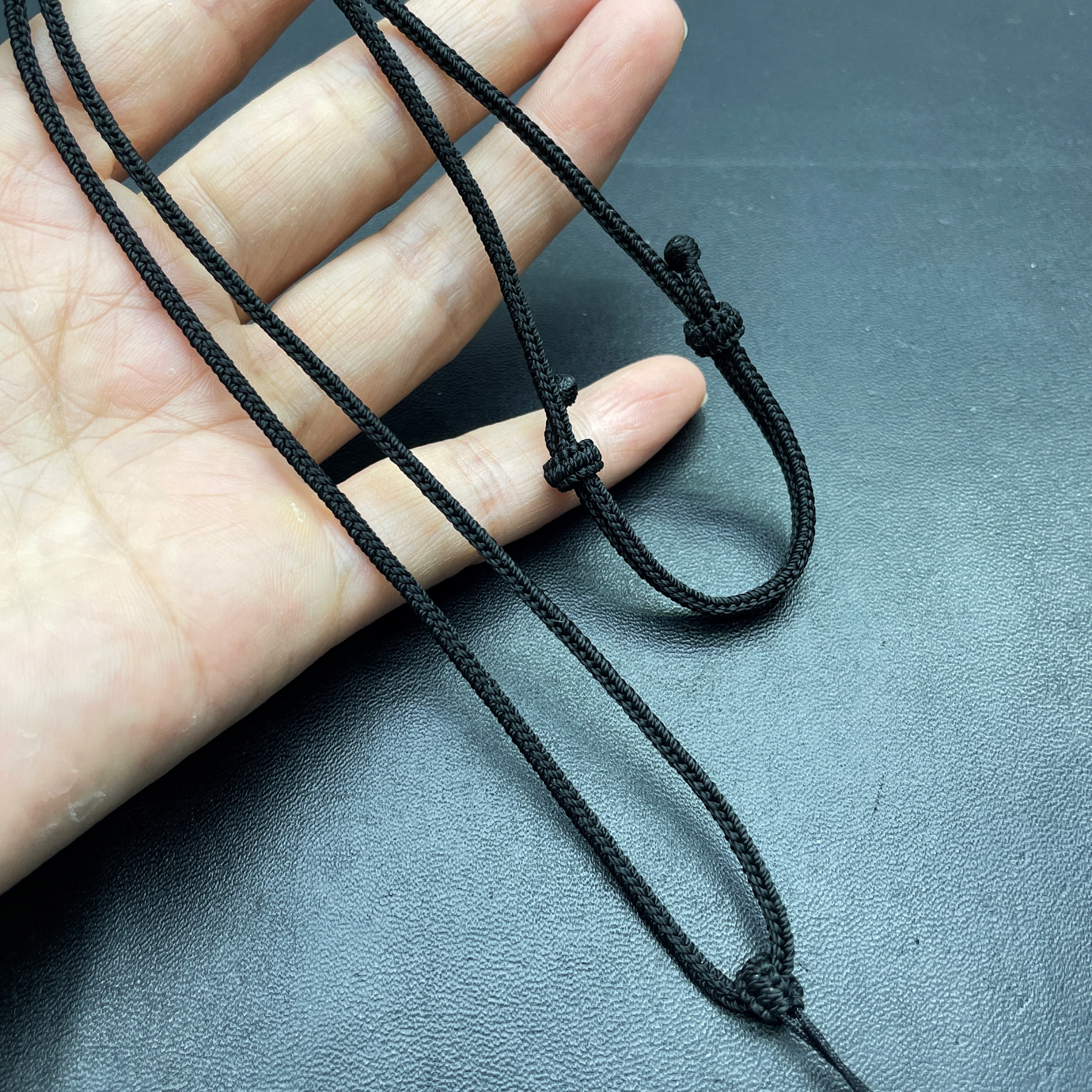 非金属布艺项链 纯手工精编细款八股辫项链绳 素款简约大方