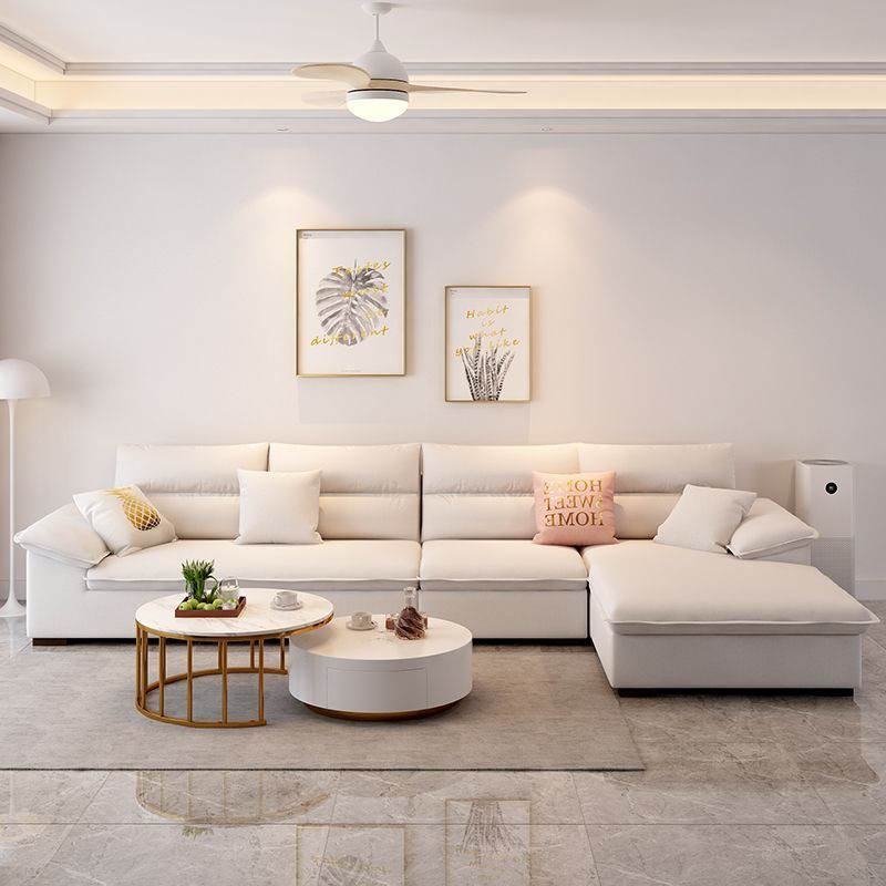 2024新款现代科技布沙发简约小户型的客厅奶油风格猫抓布沙发个性