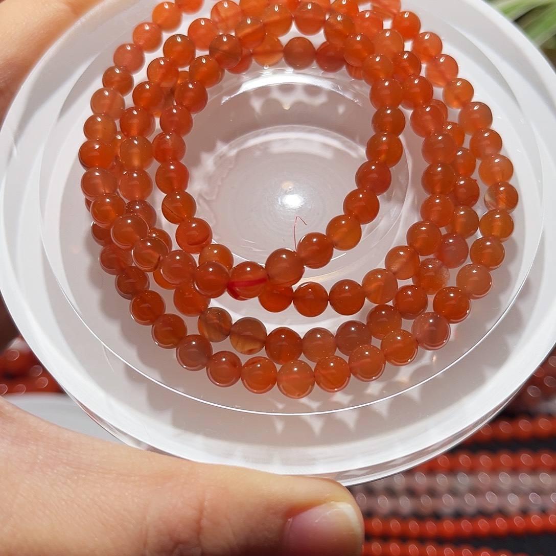 南红玛瑙未镶嵌手链