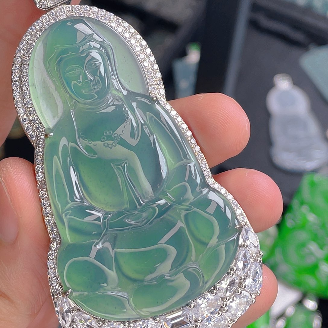 翡翠未镶嵌吊坠(不含链)