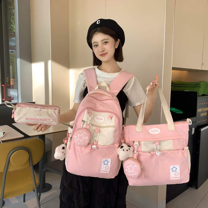 【千屿专享】FM8555-3双肩包三件套大学生中学生高中生小学生