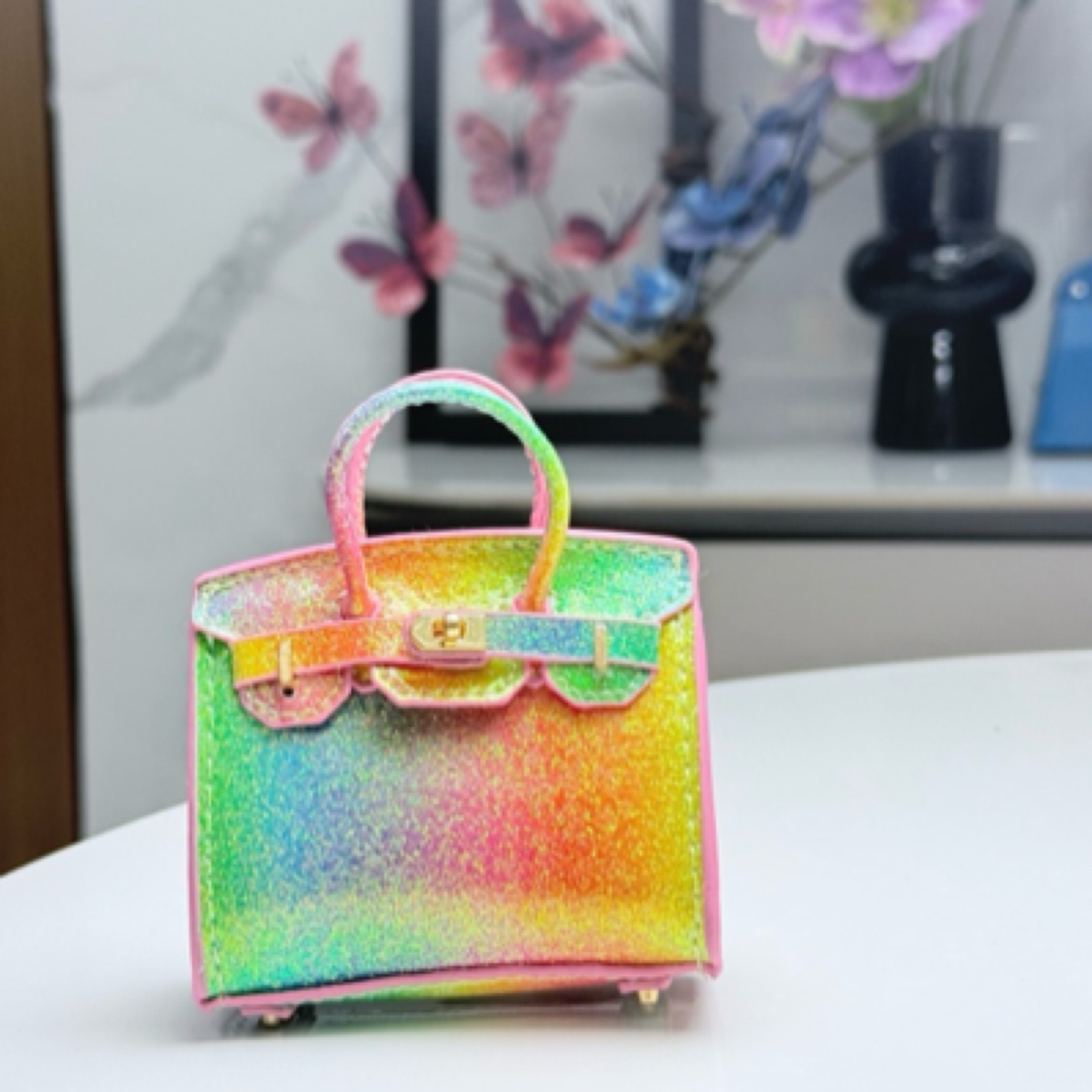 【高定包包】超纤皮mini包挂件