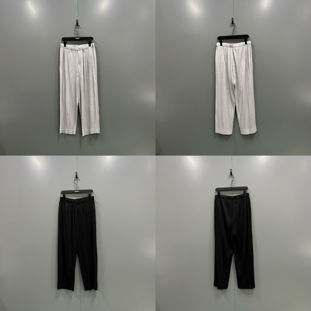 未使用 maje （ll）Issey Miyake 三宅一生 条纹褶皱休闲裤 