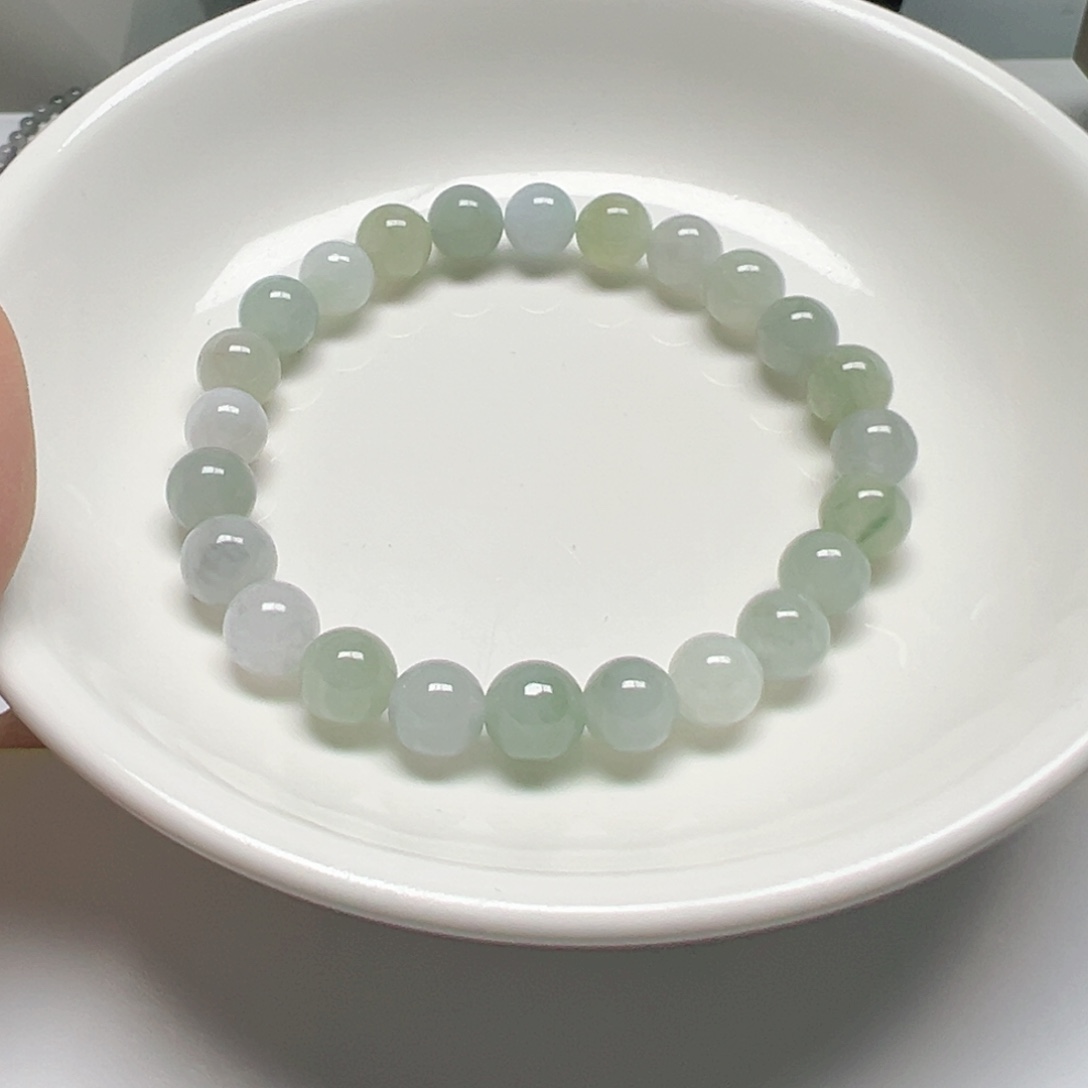 散珠翡翠纯天然缅甸翡翠A货卡7，21颗