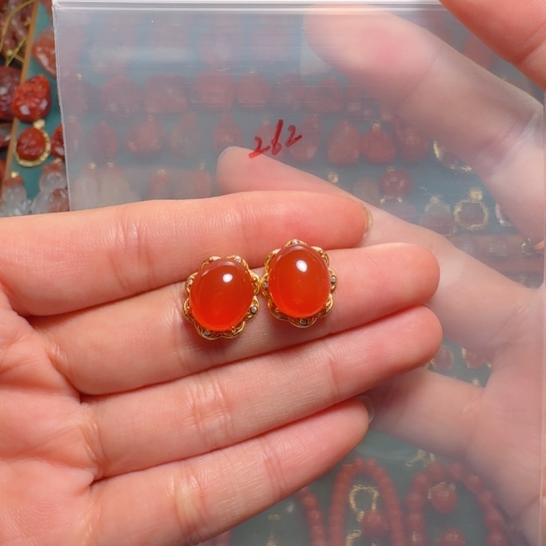 南红玛瑙南红银S925镶嵌