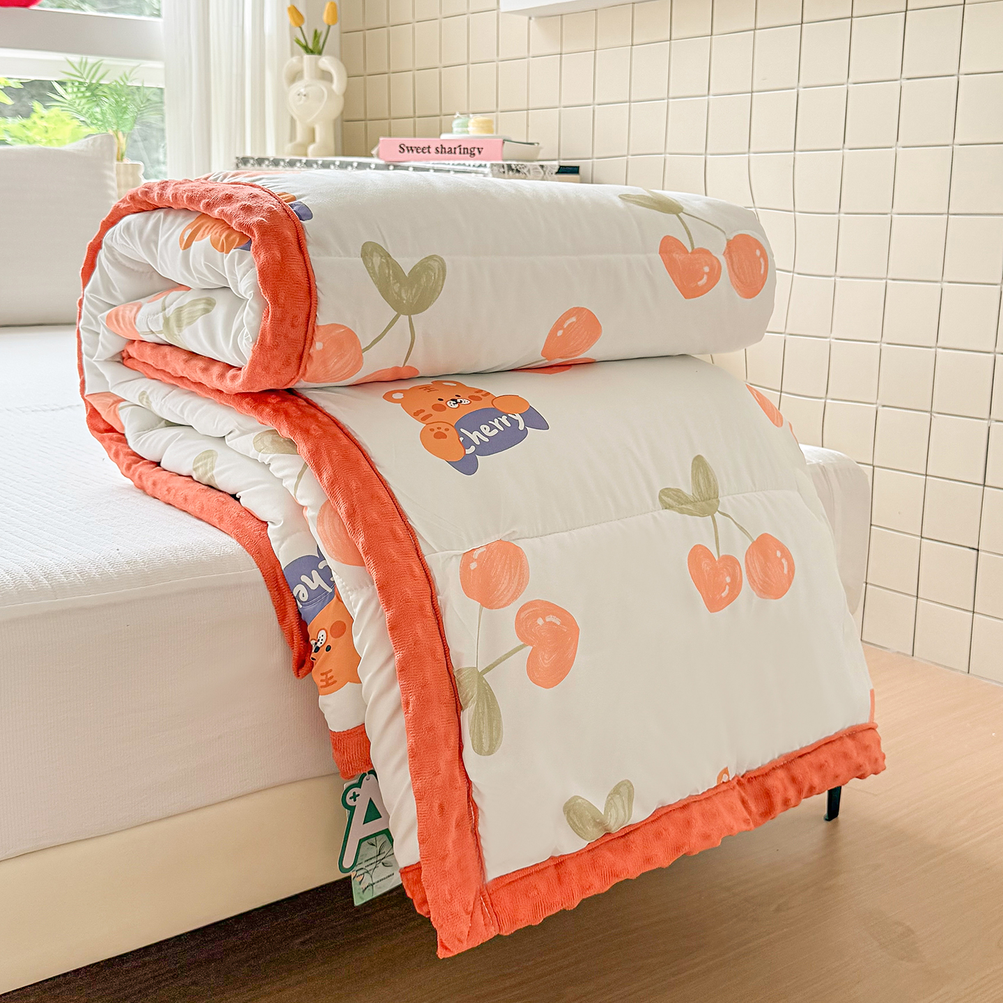 【2025】新款印花绒被樱桃萌虎秋冬被 1