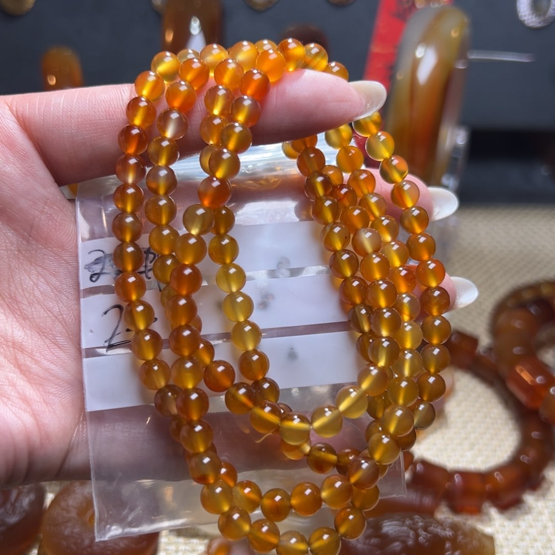 玛瑙/玉髓颈饰合金风**顺2