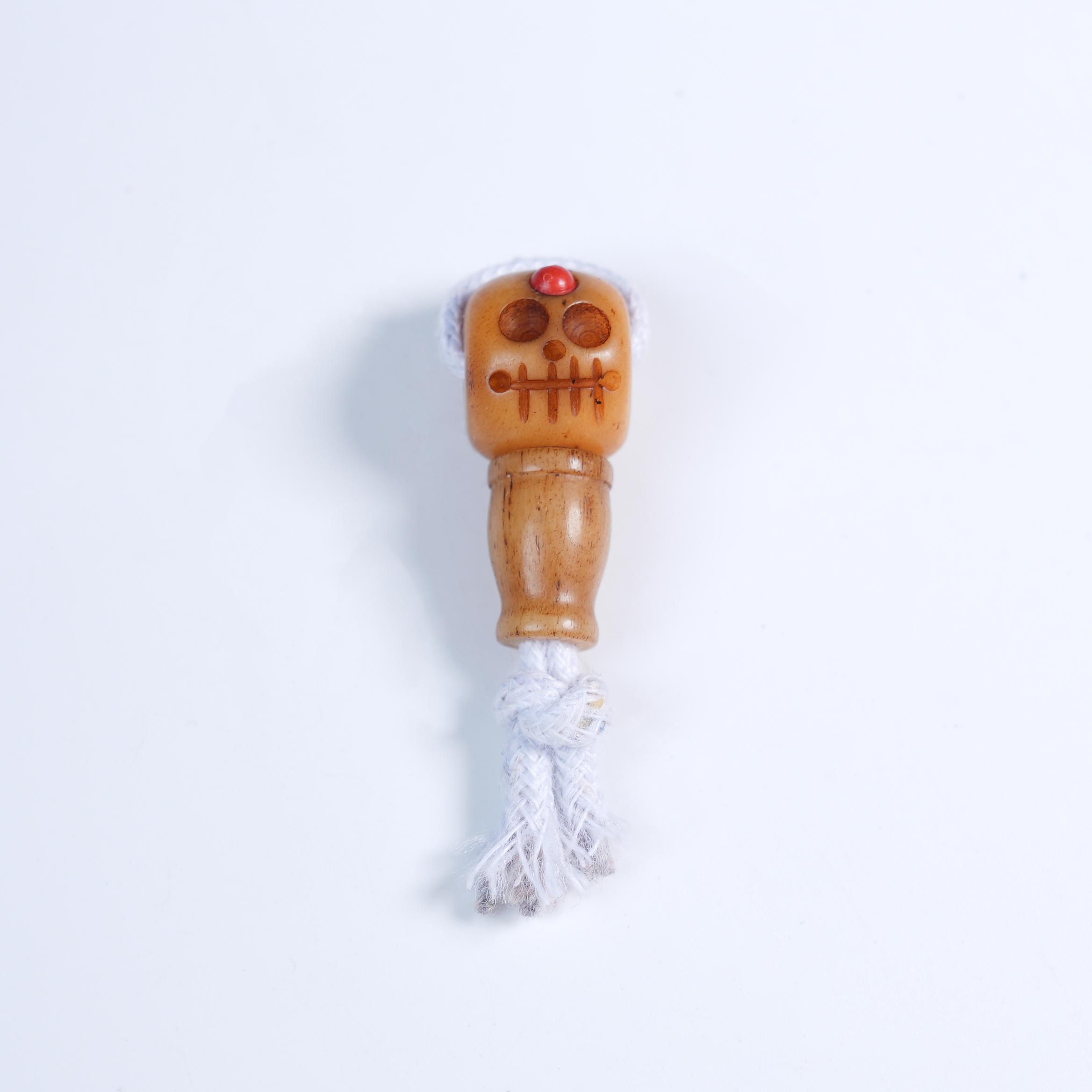 【编号193】耗牛骨三通阿呆+粉琉璃尺寸11mm