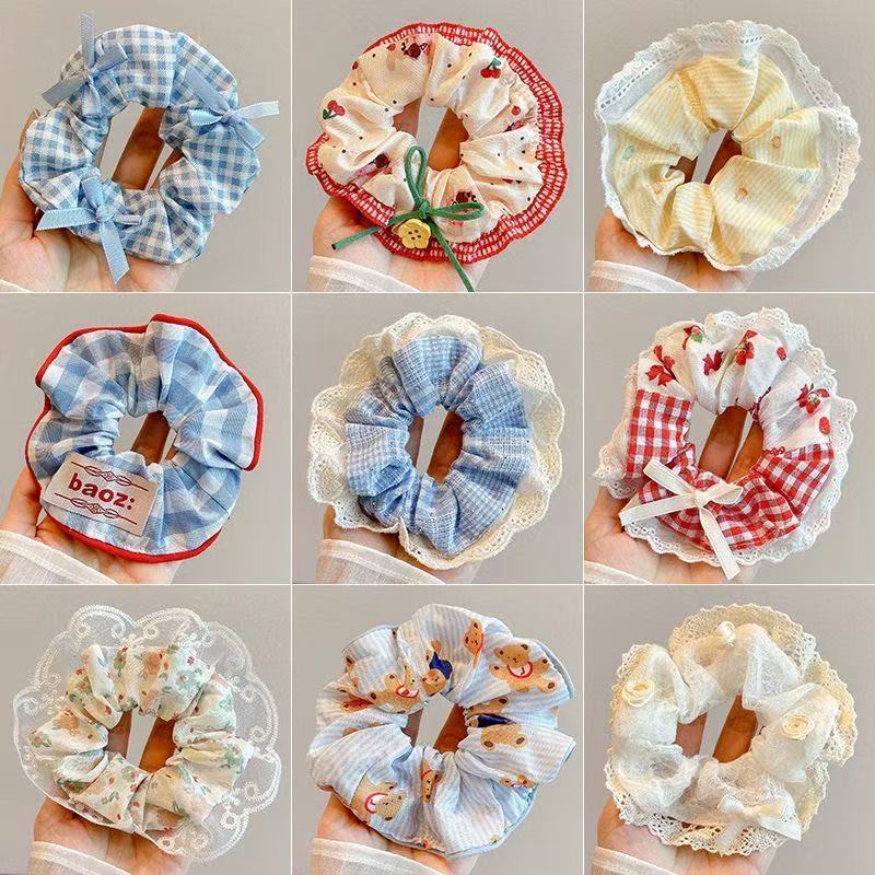 [8支】百款混装清新通用女森系发圈日韩头饰法式ins仙气简约发绳