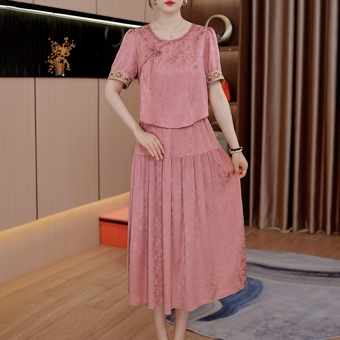 夏季新款百搭气质时尚中长款连衣裙【912#】