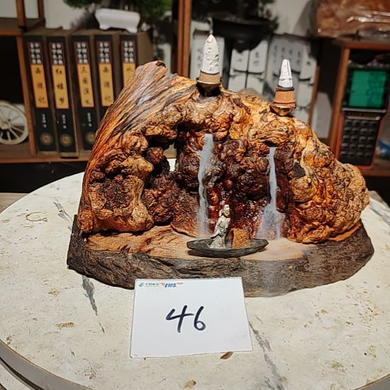 ****a松木46北沉香琥珀木天然造型山水