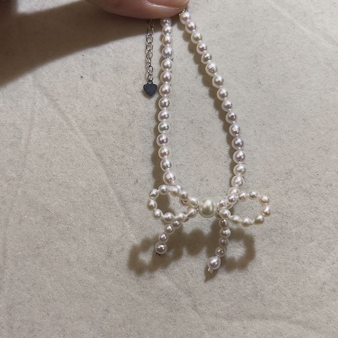手绳银S925镶嵌淡水珍珠