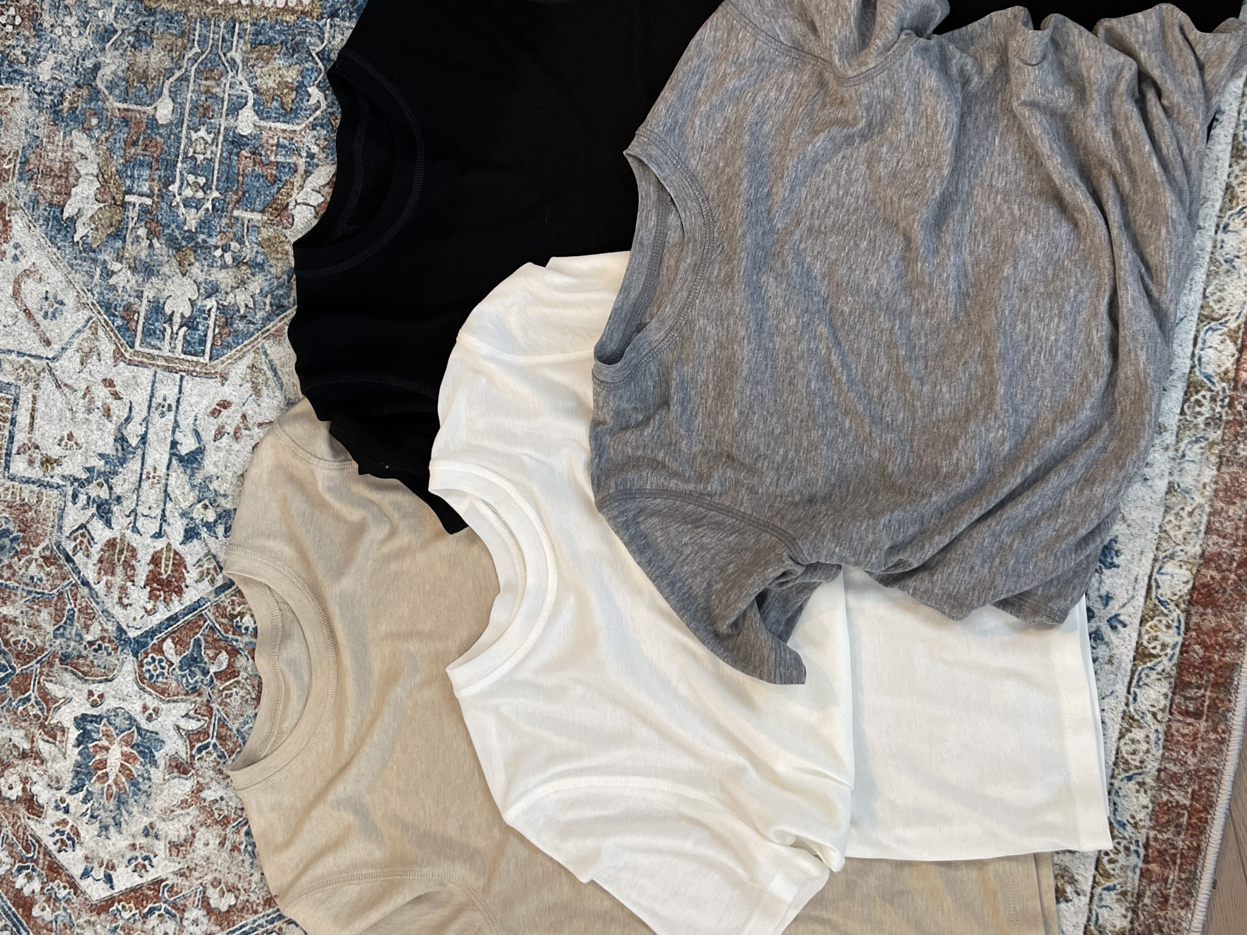 LNHJ【柔软亲肤】时尚显瘦基础百搭透气莱赛尔纯色T恤