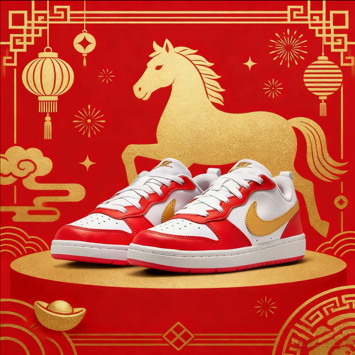 新年款马年COURT时尚耐磨GS休闲鞋板鞋DV5456137