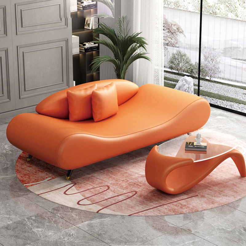 北欧猫抓皮沙发小户型简约客厅现代店铺休息区服装布艺双三人沙发