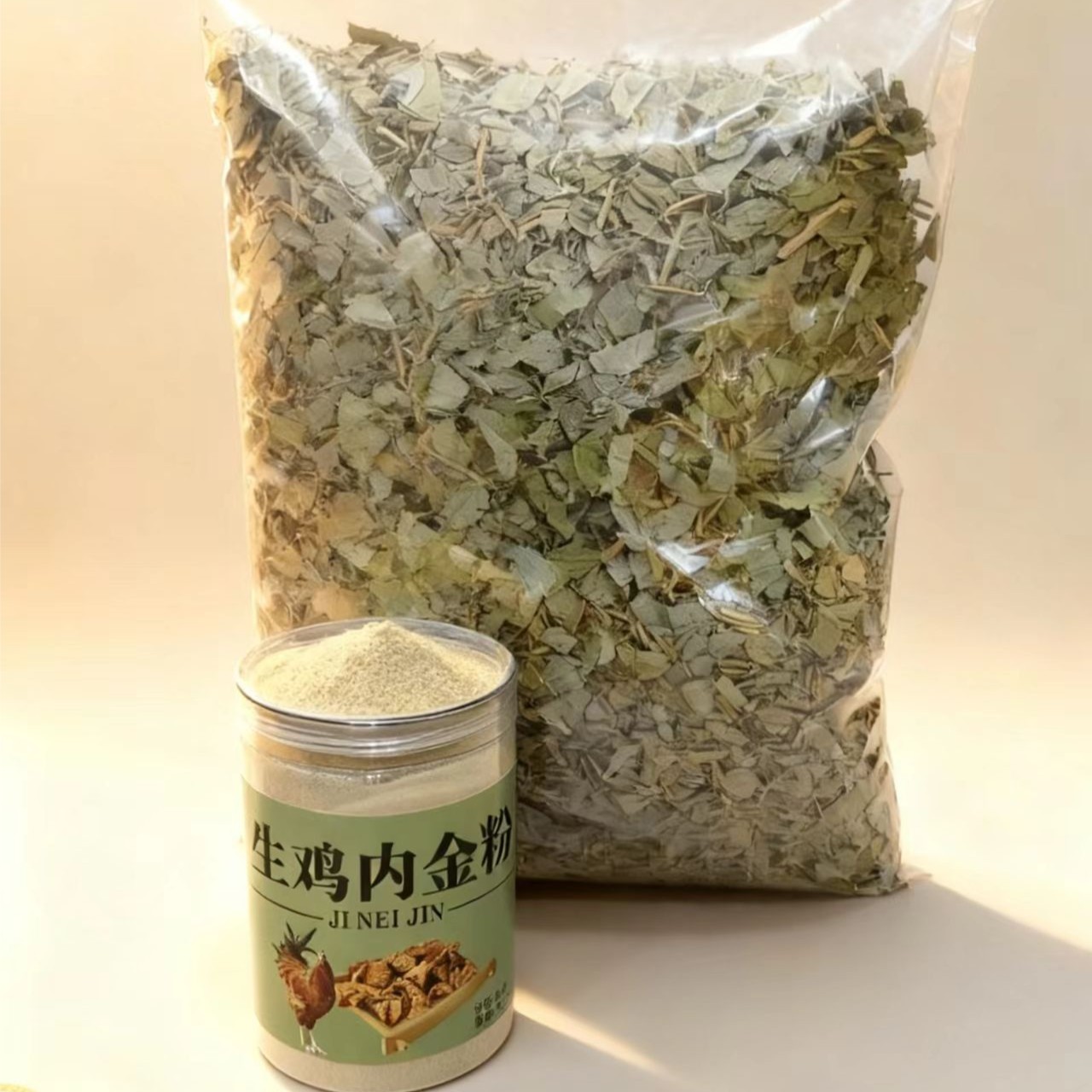 农家散养鸡内金【生粉】+金钱草