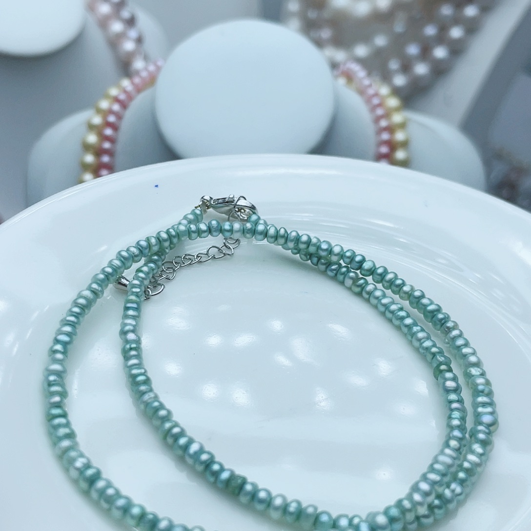 淡水珍珠颈饰钛钢