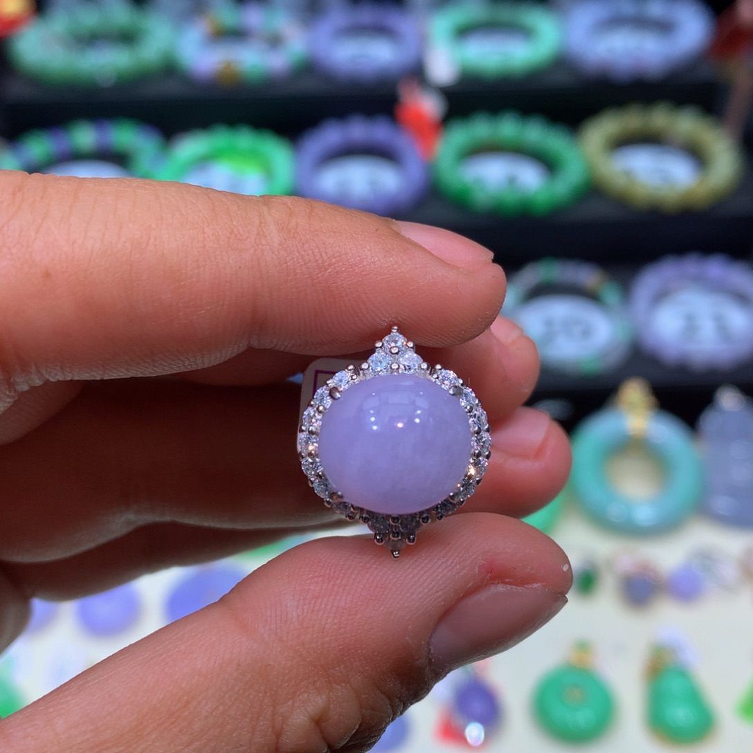 翡翠银S925镶嵌颈饰