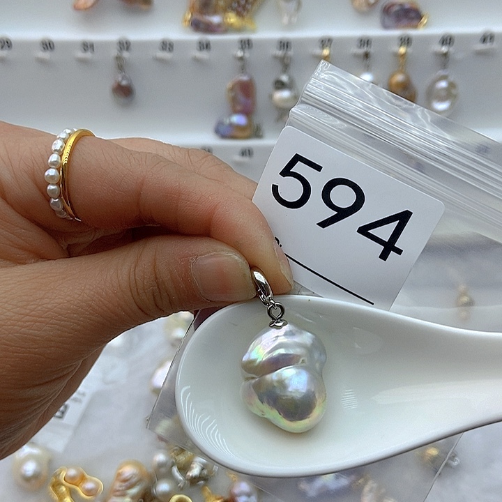 淡水珍珠颈饰银S925镶嵌