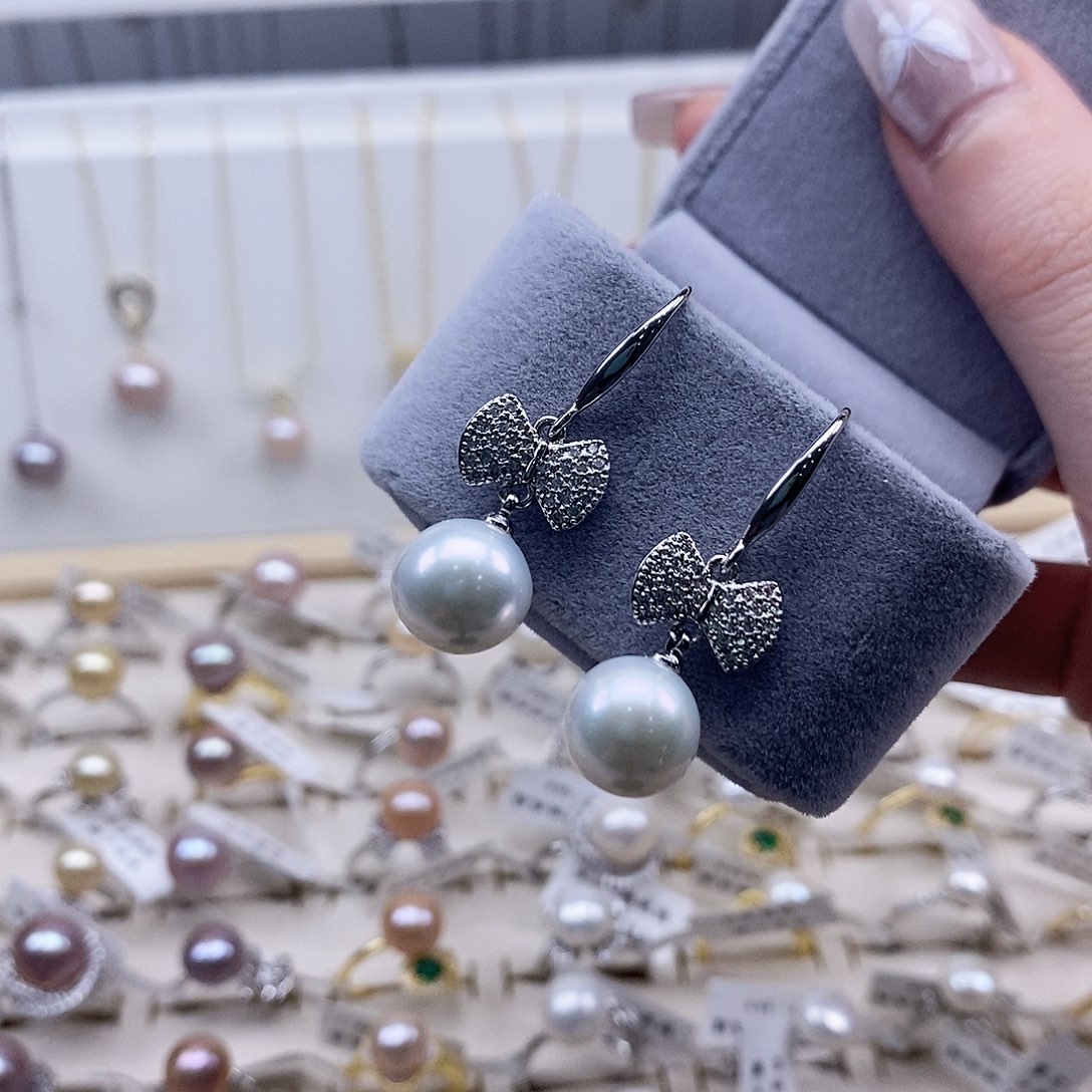 戒指银S925镶嵌淡水珍珠