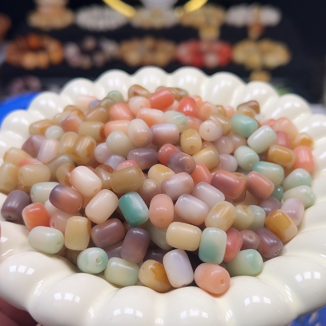 菩提根/象牙果手串卡11非料花皮年糕110颗