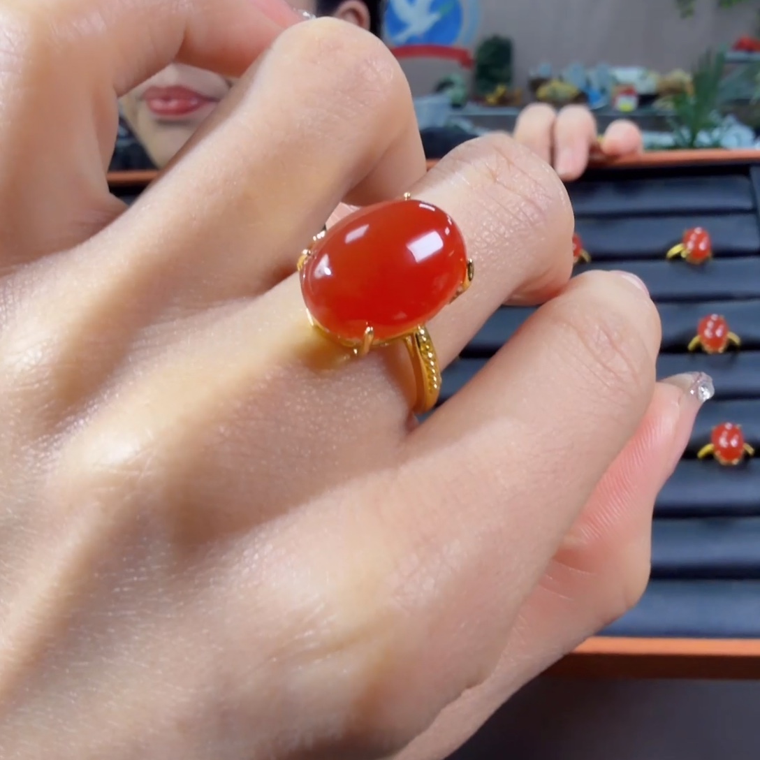 玛瑙/玉髓合金戒指