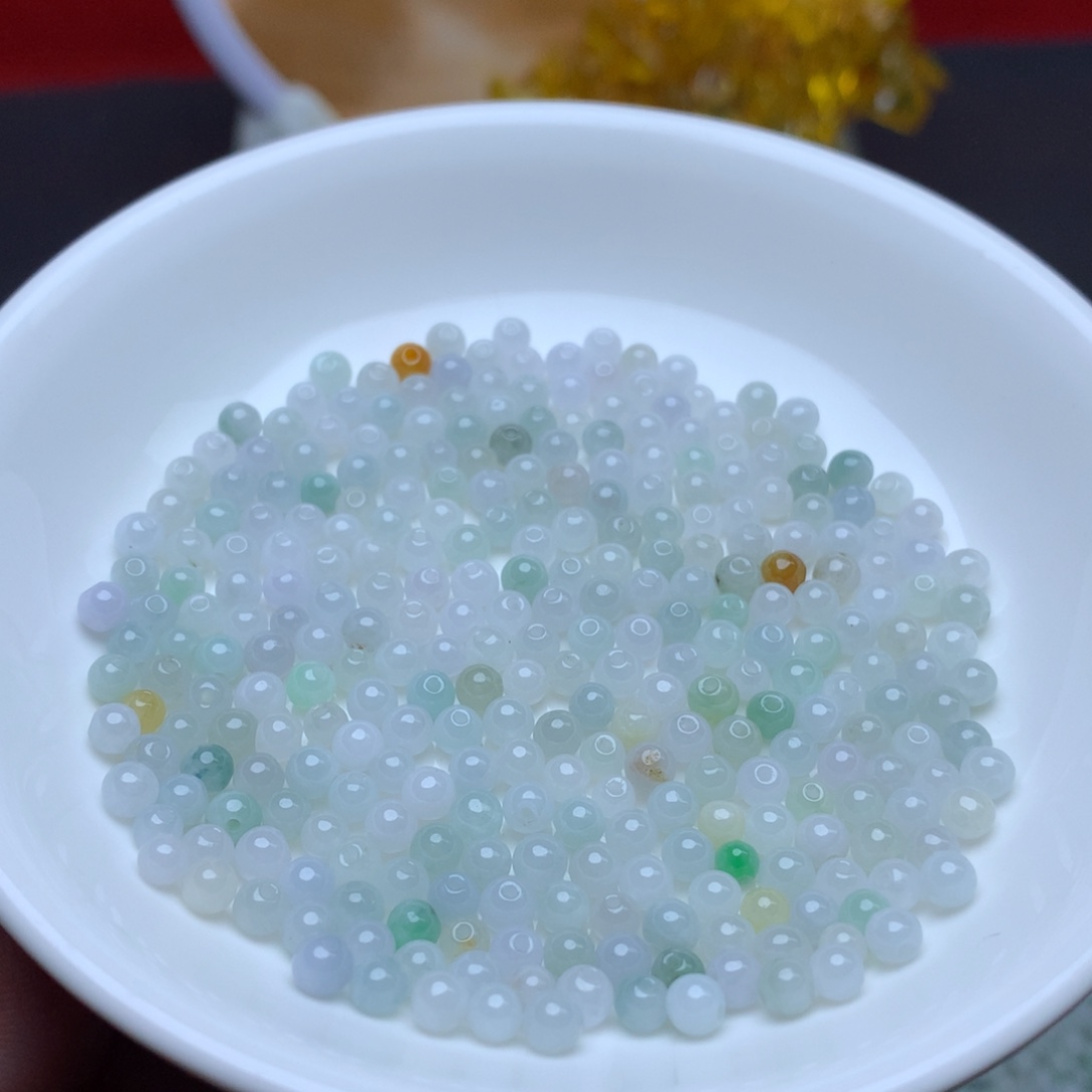 【闪购商品】翡翠手链未镶嵌卡3.8冰绿白100个