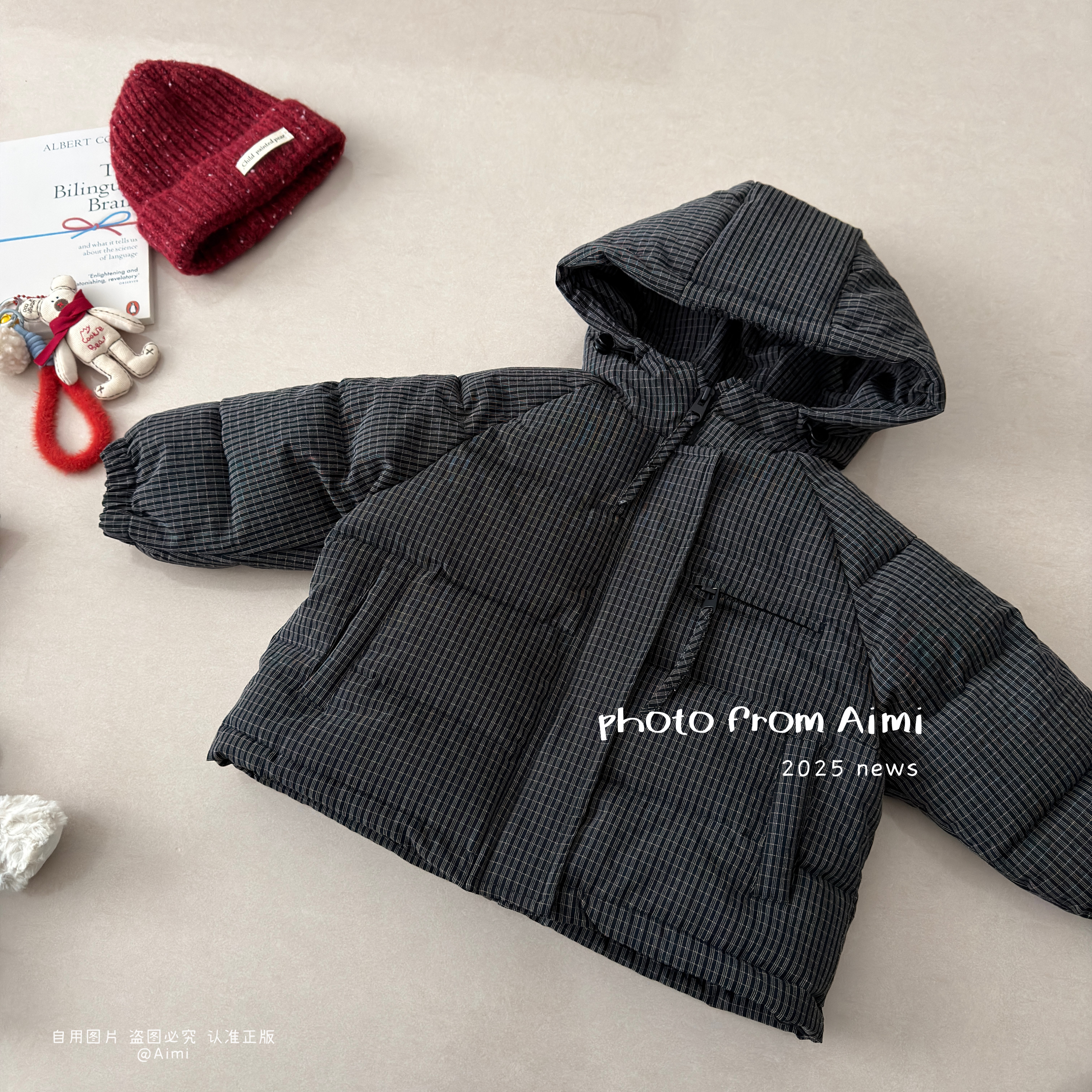 儿童棉服加棉款棉衣韩版连帽棉袄时髦百搭新款潮款