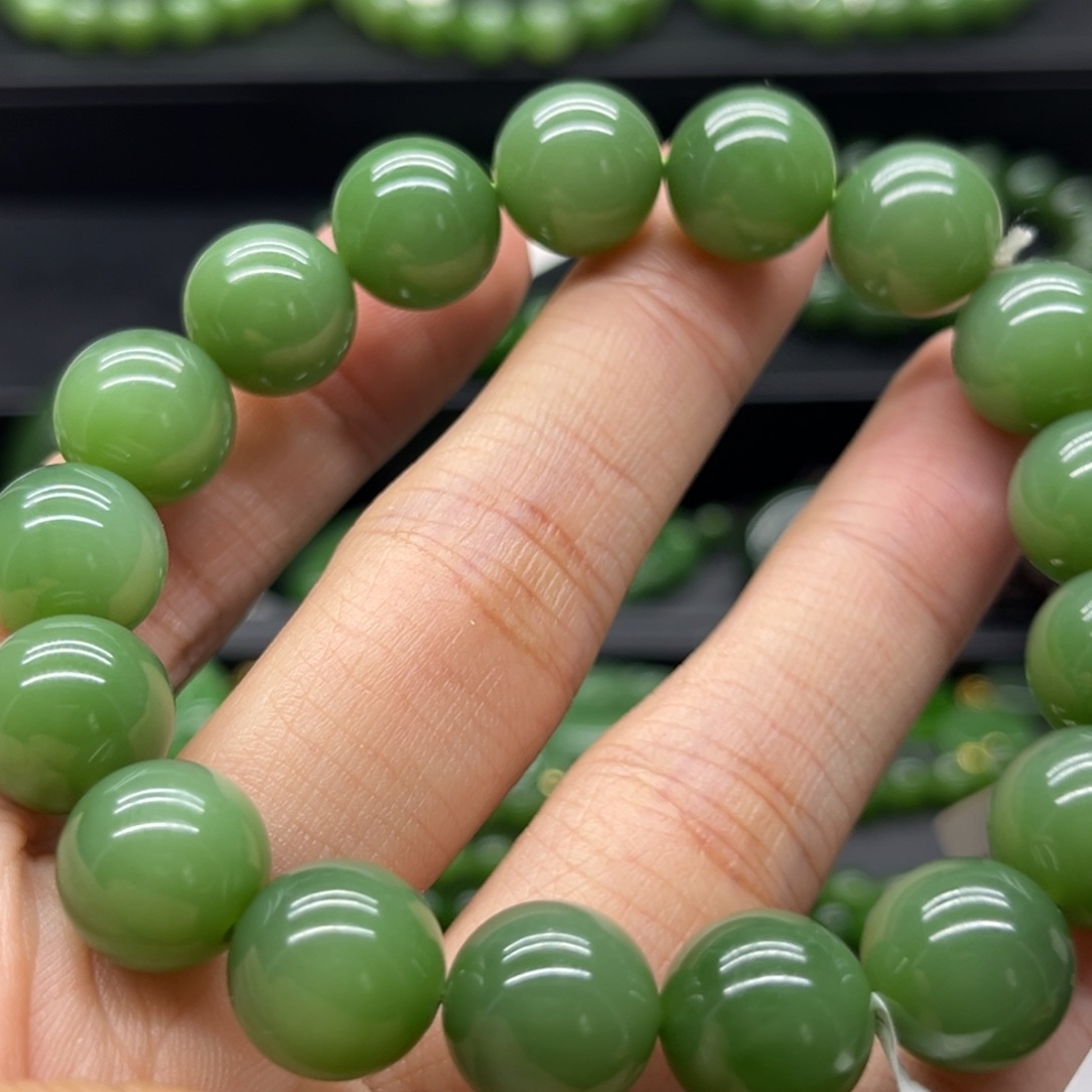 和田玉（碧玉）手链未镶嵌