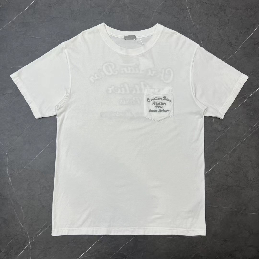 99新 DIOR/迪奥 l码 fw22 前后刺绣标语短袖