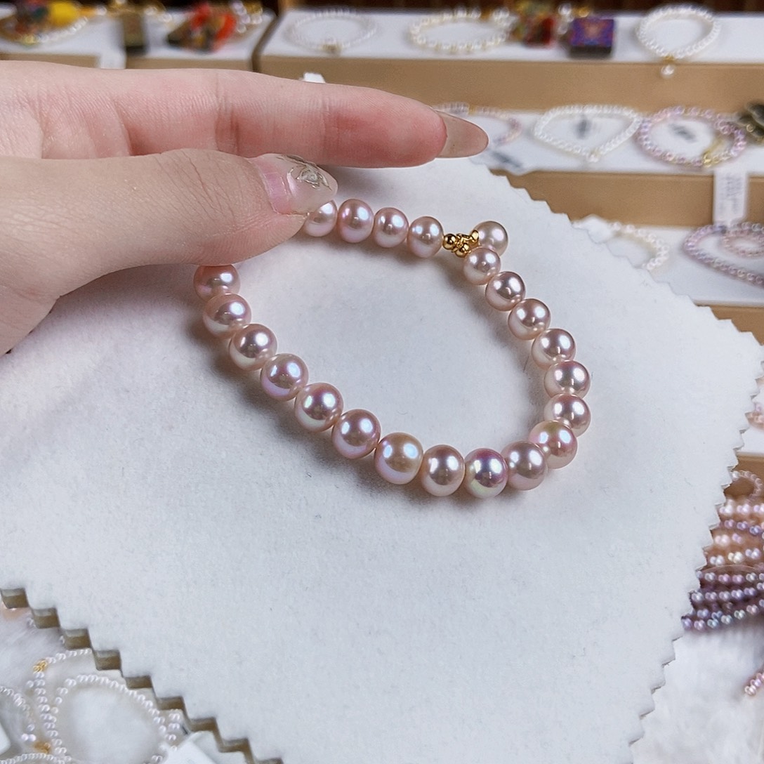 淡水珍珠手绳银S925镶嵌