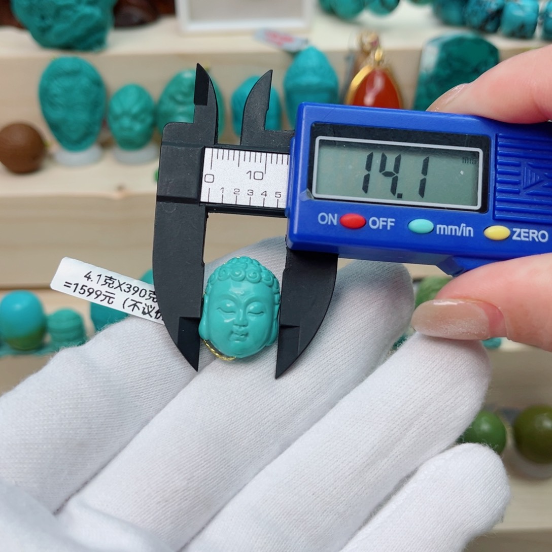 绿松石宝宝佛首未镶嵌