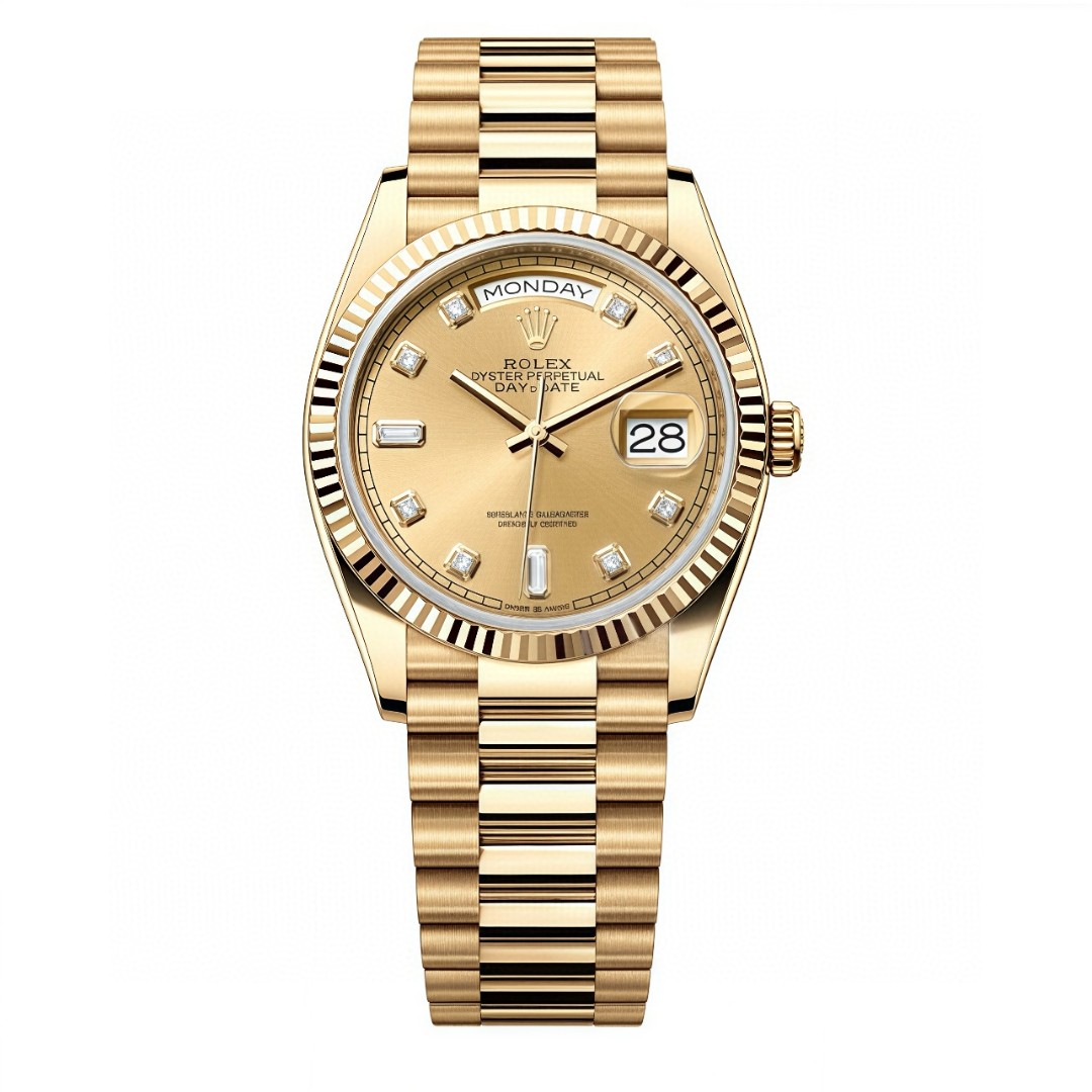 99新 Rolex/劳力士 睿时名表 128238香槟盘 2022年11月 表径36mm 