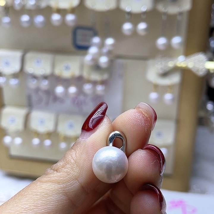 淡水珍珠颈饰银S925镶嵌