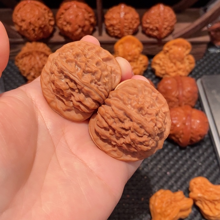 p***l把件文玩核桃41.7尺寸四座楼0634