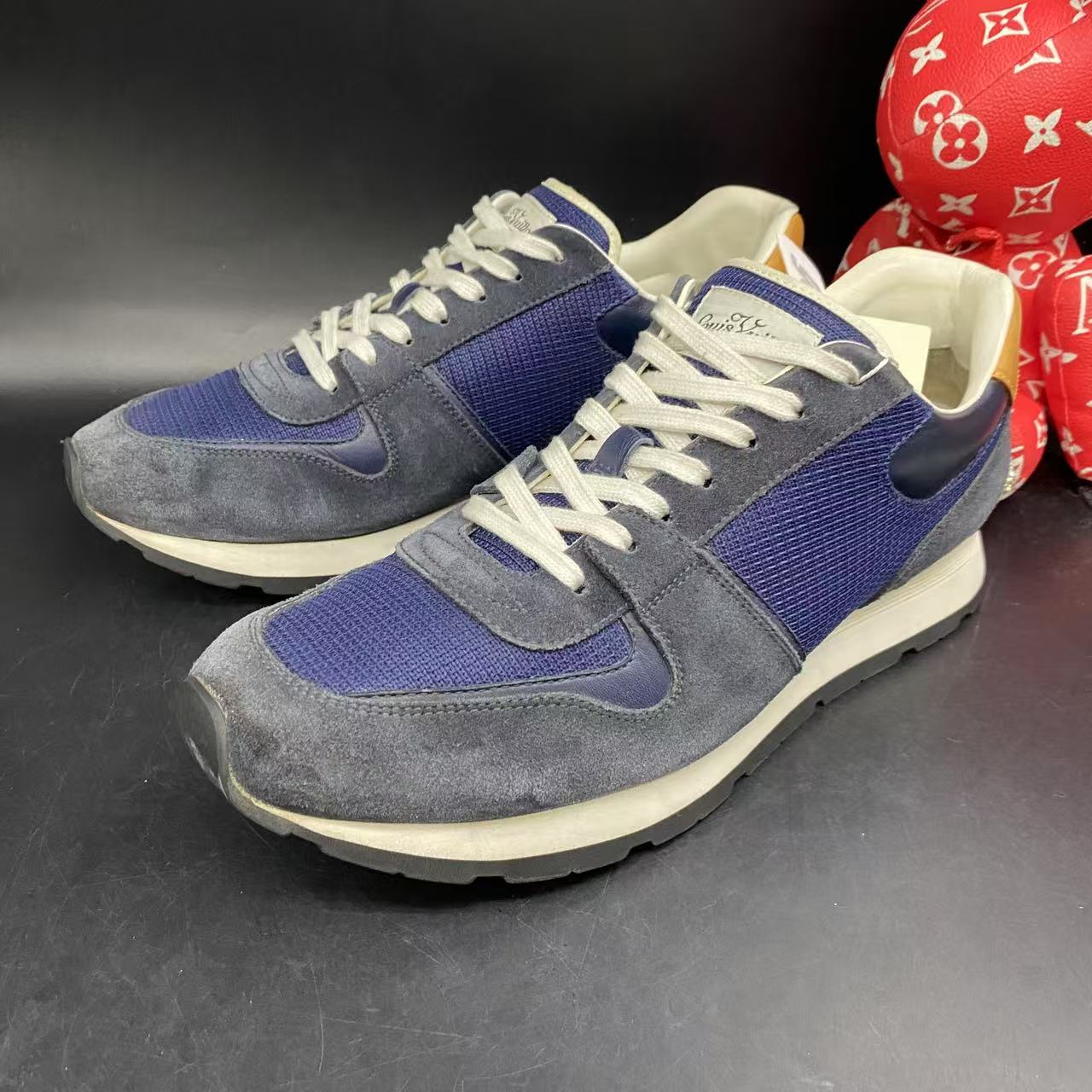 95新 LouisVuitton/路易威登 蓝色网孔透气运动鞋41.5欧码los065