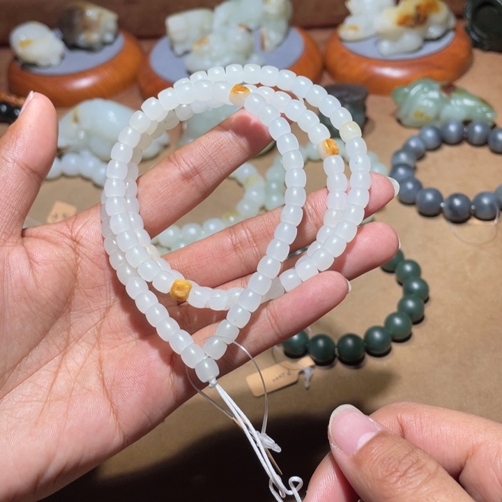 和田玉卡6直切未镶嵌