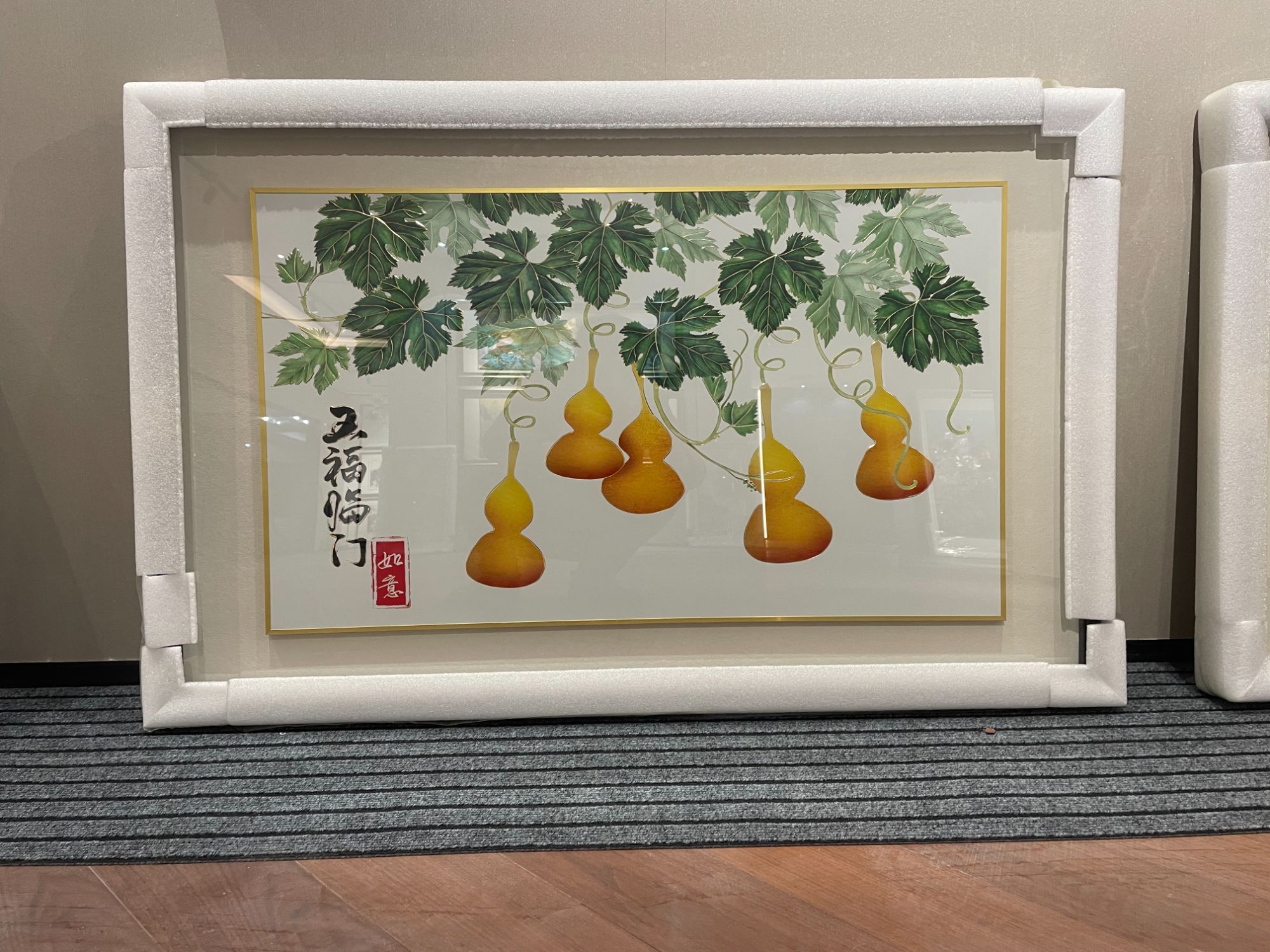 2024铜雕手工雕刻柿柿如意餐厅挂沙发背景墙好装饰画新中式高端画