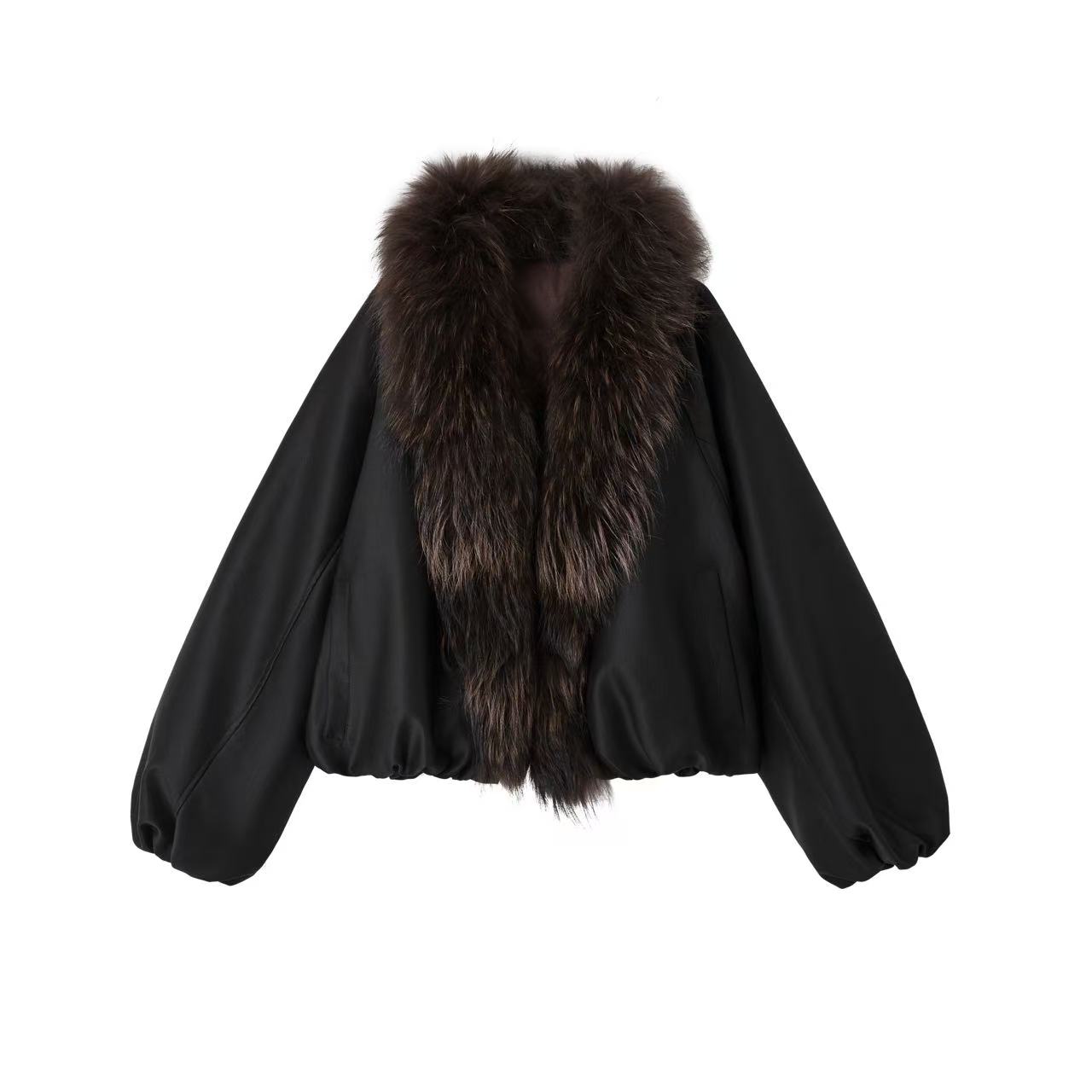 WEARIWANT【弗洛伦斯】设计师款鹅绒派克服貉子毛领美式慵懒风外套