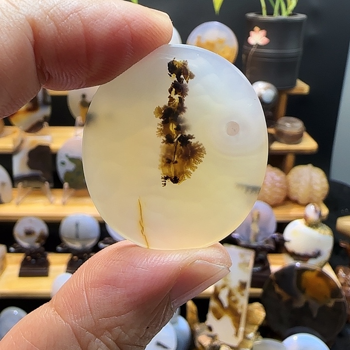 未镶嵌吊坠(不含链)玛瑙/玉髓蓝*?