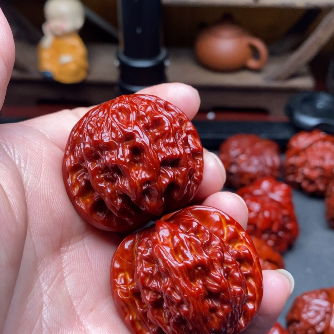 吊坠文玩核桃天*38虎头