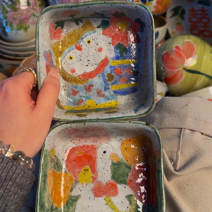 瓷片景德镇手工手绘釉下高温瓷