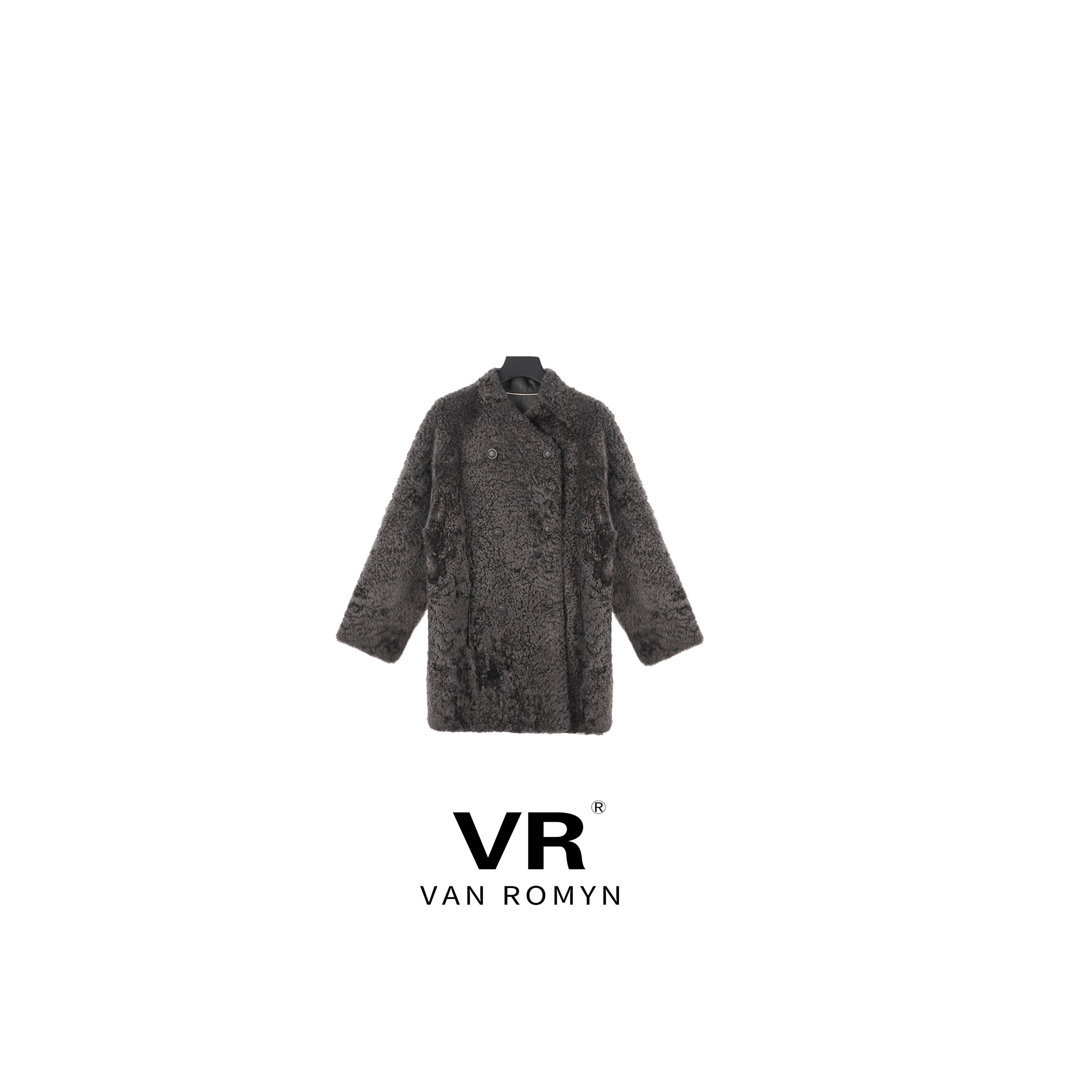 【VR莉娜】509063/2025新款 静奢风 羊毛革 拉贡皮毛一体 外套