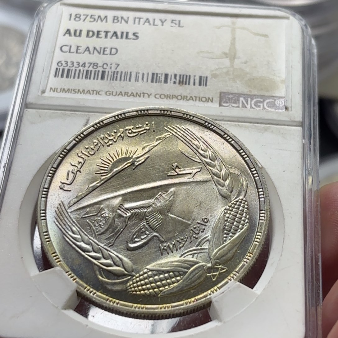 银Ag800埃及1镑银币大板