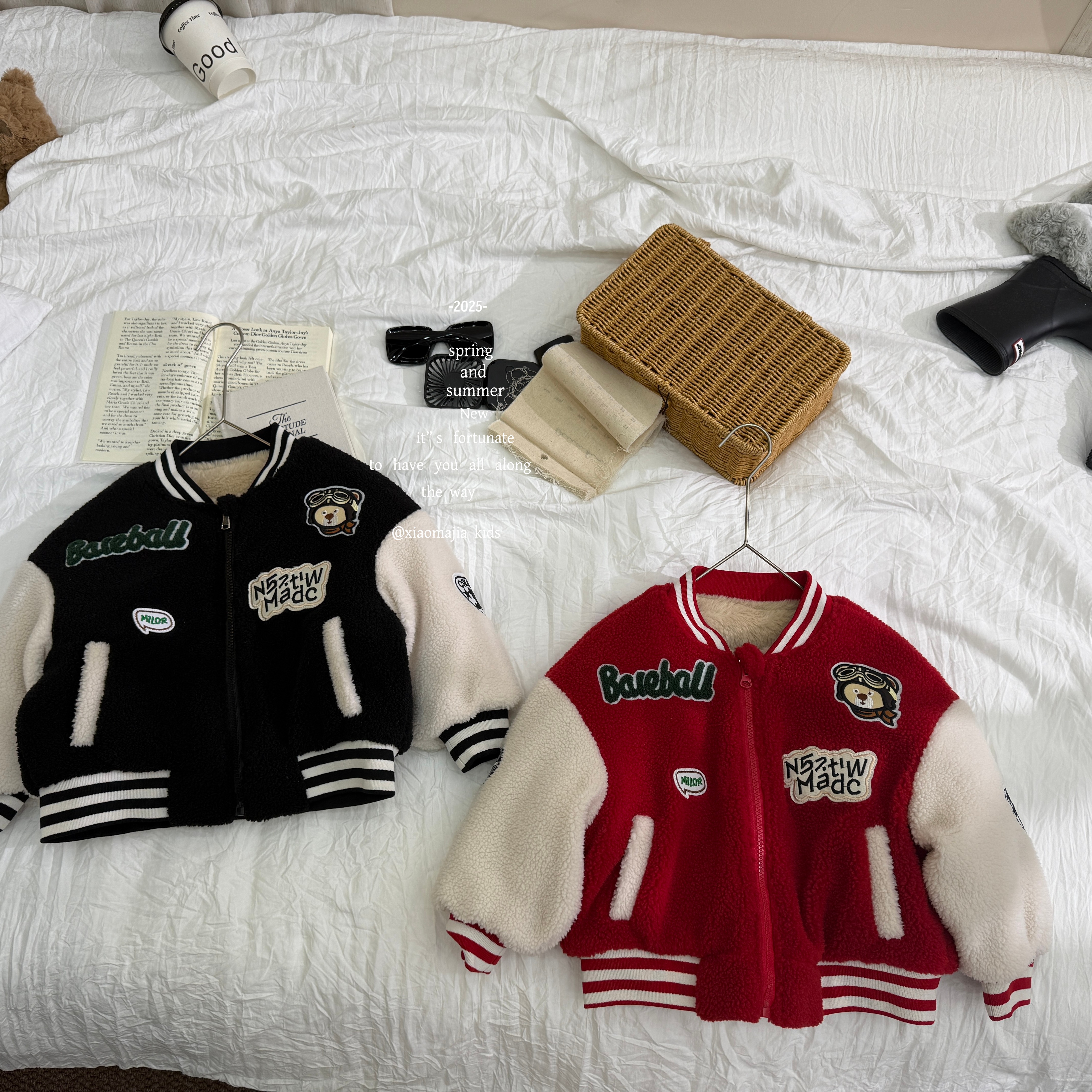 现货-儿童冬季加厚保暖内里仿兔毛棉服D-7021时尚棒球服男女童