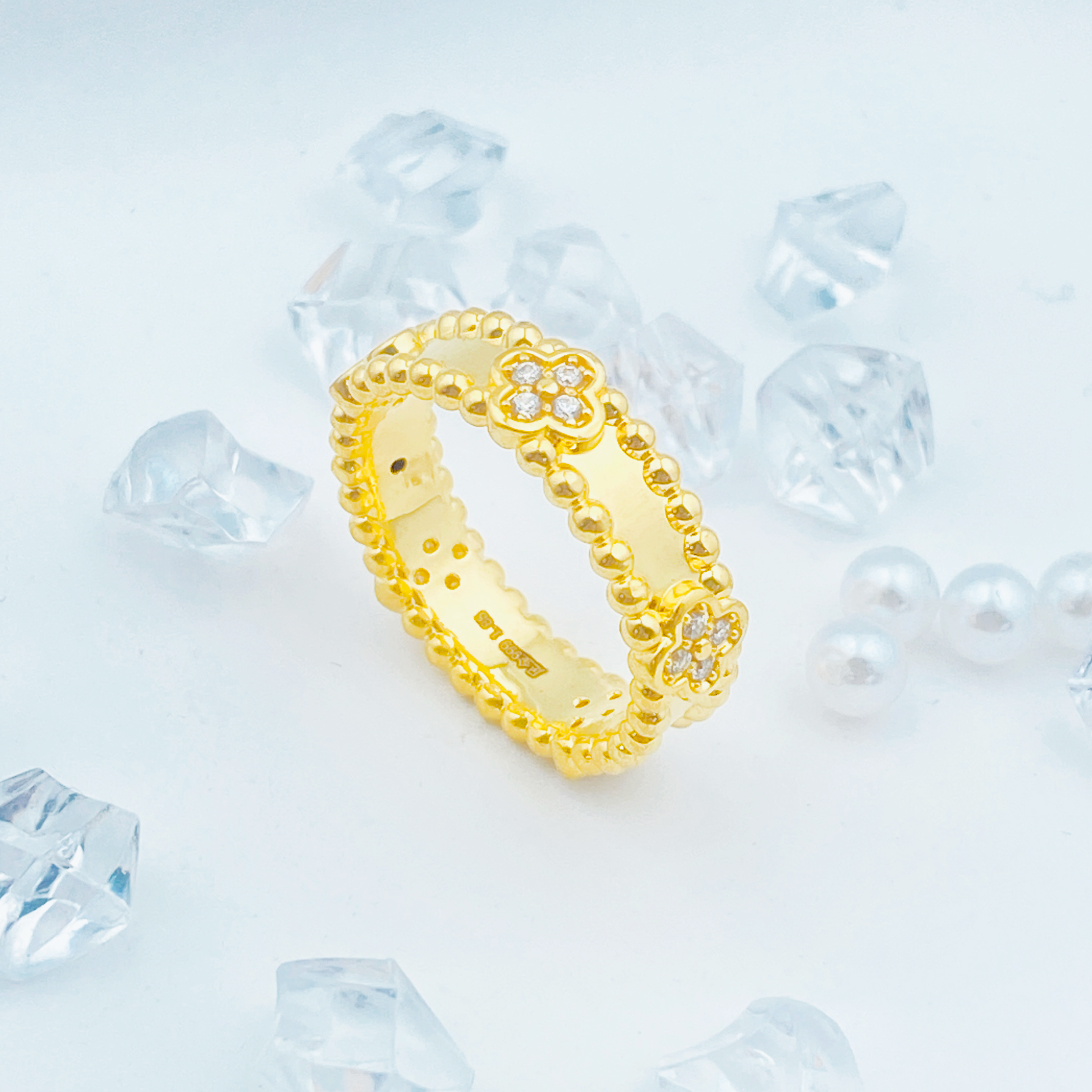 足金999 莫桑万花筒戒指 1.86 12圈口