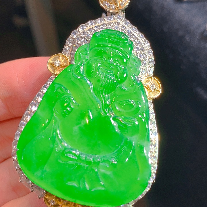 【闪购商品】翡翠颈饰银S925镶嵌翡翠