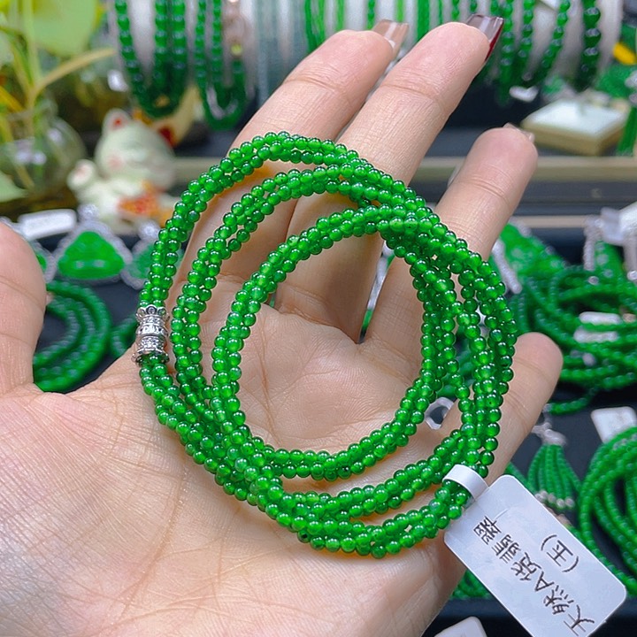 翡翠颈饰未镶嵌麻花项链